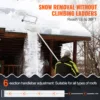 VEVOR Snow Roof Rake  Roof Shovel with Slide Cloth  Premium Blade Snow Removal Tool Safe on Roof Use for House Roof Car Snow 4