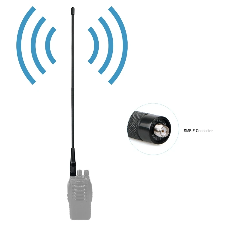 

UHF + VHF полосы SMA женская короткая антенна двухдиапазонная для телефона, искусственная рация новая Прямая поставка