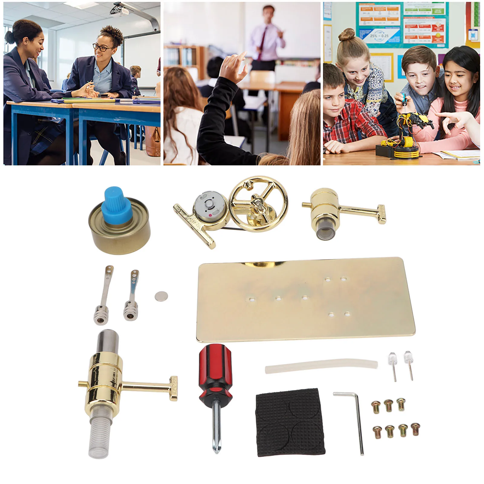 Stirling Engine Model Kit Low Noise Smoother  Easy to Assemble Stirling Engine Motor  for Kids Stirling Engine