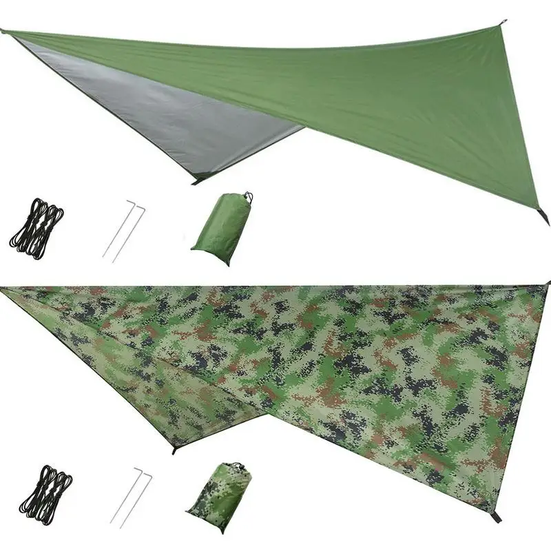 

230x140CM Awning Waterproof Tarp Tent Shade Ultralight Garden Canopy Sunshade Outdoor Camping Hammock Rain Fly Beach Sun Shelter