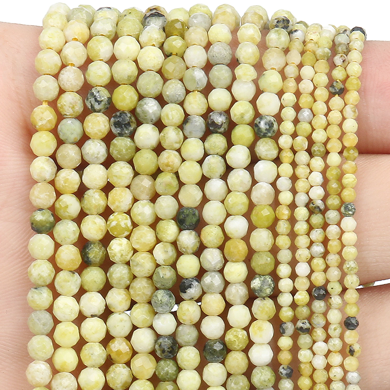 Faceted Yellow Gemstone Spacer Beads 2