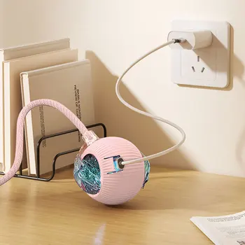 Interactive Cat Toy Ball USB Rechargeable Automatic Rolling Ball Funny Cat Toys Anti-Depression Pet Toy for Indoor Cat Kitten 2