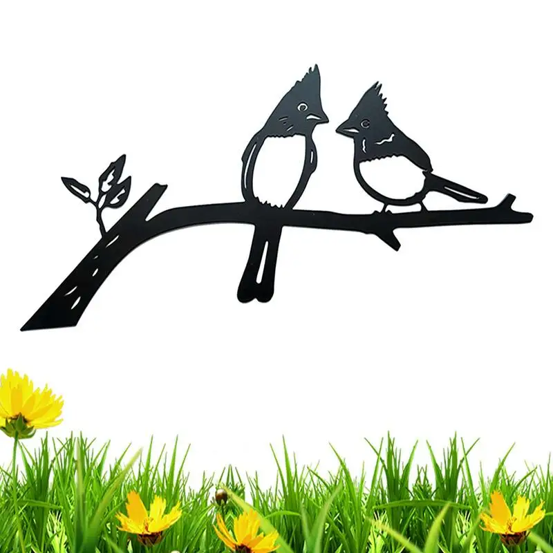 

Metal Cardinal Bird Cardinal Bird On Branch Decor Garden Decoration Creative Lawn Figurine Ornament For Home Garden Backyard