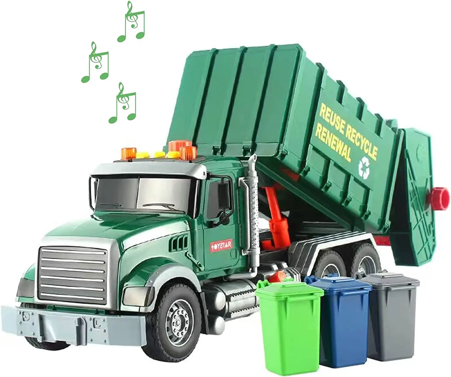 Große Müllwagen Spielzeug, Reibung Angetrieben Müll Lkw mit Lichter und  Klänge Kinder Recycling Müll Lkw Kinder Geschenke - AliExpress