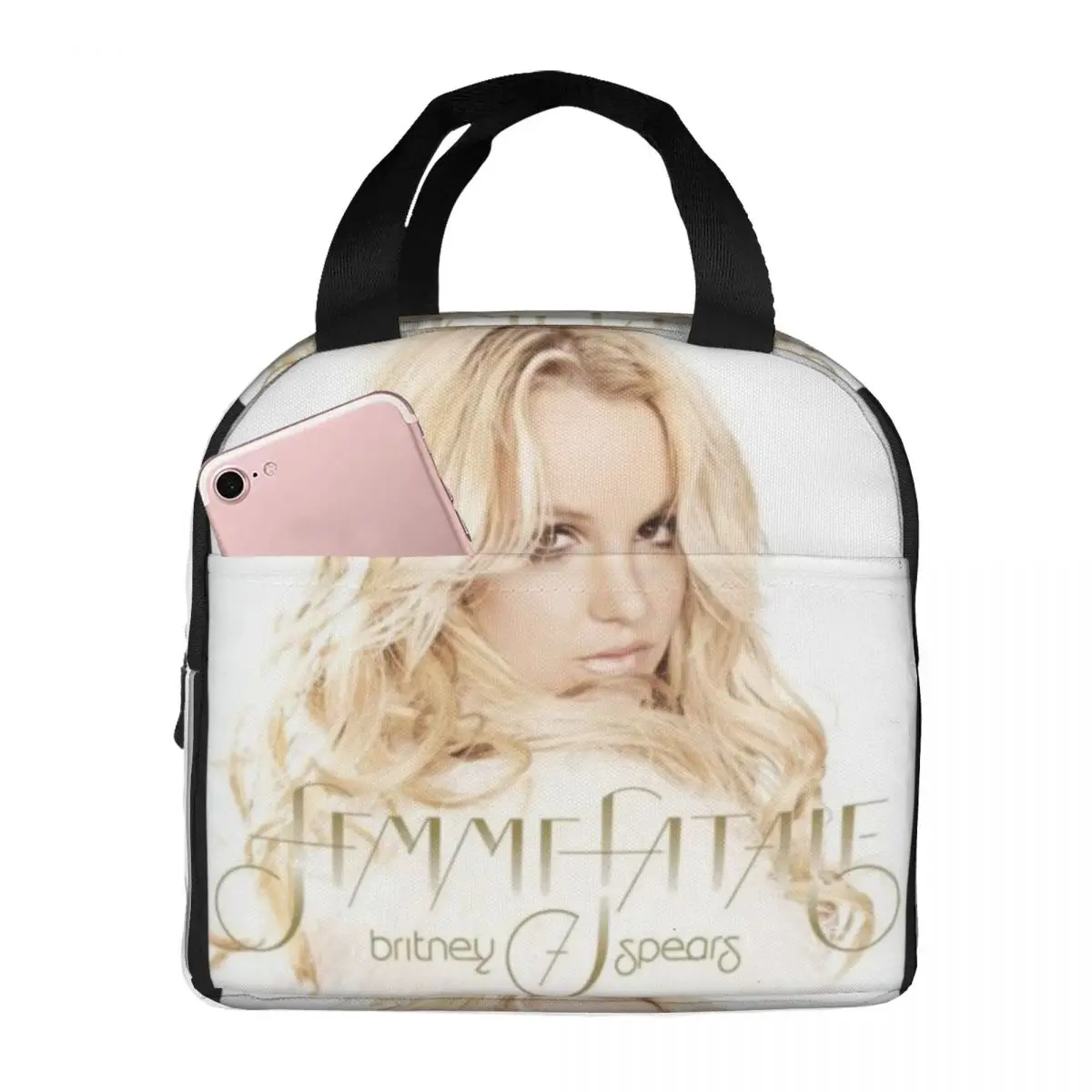 Britney Spears Wind Lunch Bag Unisex Portable Cooler Insulated Lunch Box Food Bento Box