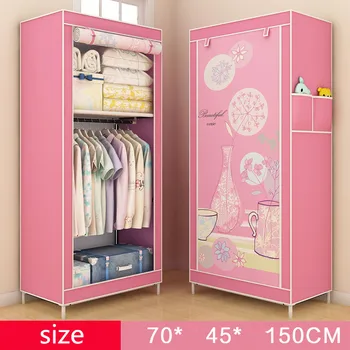 Non Woven Folding Wardrobe, Storage Cabinet, Cartoon Wardrobe, Bedroom, Household Furniture, Lovely Storage Room Clothes Storage