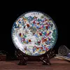 Ceramics Dish with Pastel Craftsmanship Chinese Style Porcelain Living Room Decoration Painted Art Porcelains Home Decorate 5