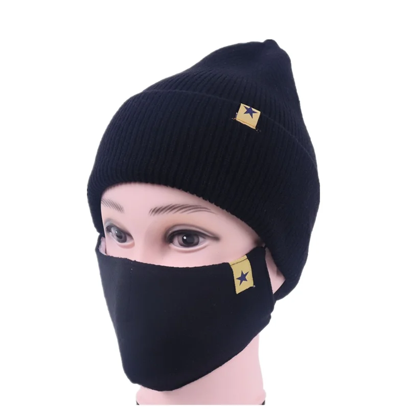 

Winter Warm Hat Adult Man Outdoor Ride Cycling Protective Knitting Face Mask Two-Piece Women Fashion Casual New 2023