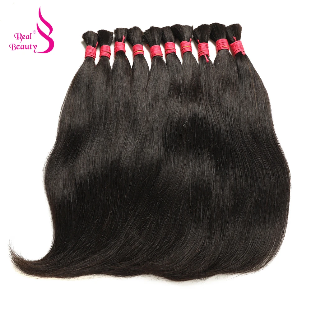 Human Braiding Hair No Weft Bulk Hair Bundles 100% Vietnam Virgin Human Hair 50g 100g Natural Straight Black Brown 45-70cm 3