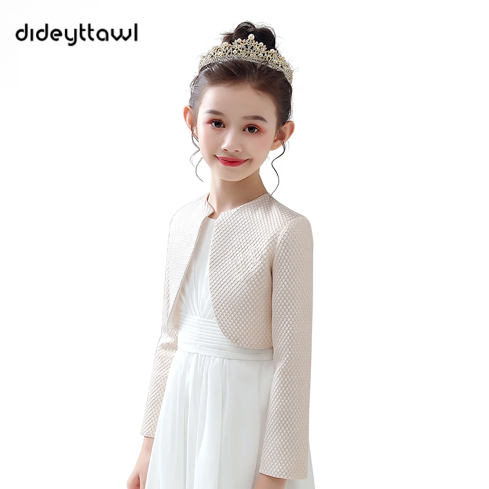 Girls Coats Dideyttawl Winter Long Sleeves Girls Coat Warm Girl's Shawl Dress Party Outerwear Coats Shrug Match For Dress