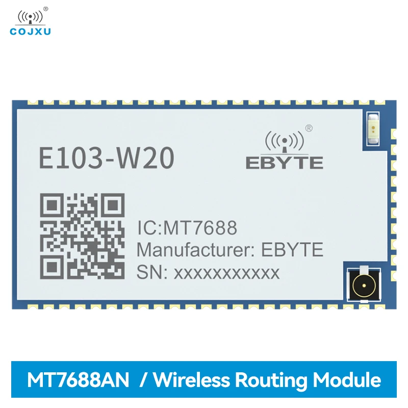 MT7688AN Serial Port to Wifi Wireless Routing Module COJXU E103-W20(7688) Support Openwrt IPEX SPI UART Small Size SMD Module support any microcontroller intelligent uart lcd touch module 8 0 inch