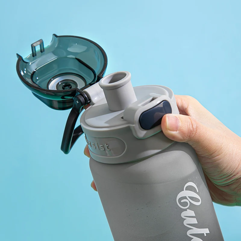 1000ML Water Bottle Large-Capacity Fitness Bottle Boys Summer Portable High-Temperature Gradient Water Fall Sports Cup