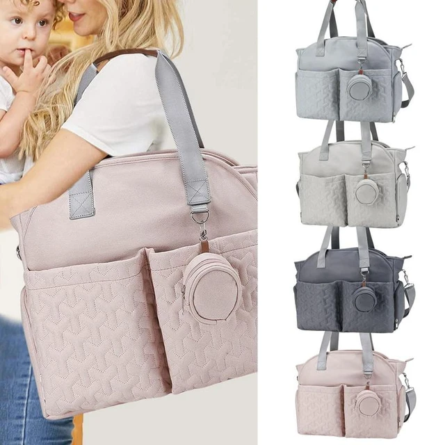 ZK50 Canvas Storage Bag Mother Handbag Baby Hanging Bag Diaper Bag Baby  Shoulder Multifunctional Large Capacity - AliExpress