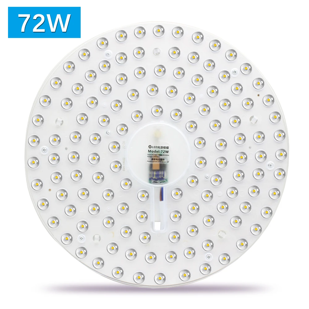 Ceiling Lights Led Module 220V Replacement Led Panel 72W Round Led Light Board 6000K Energy Saving Module Panel For Ceiling Lamp