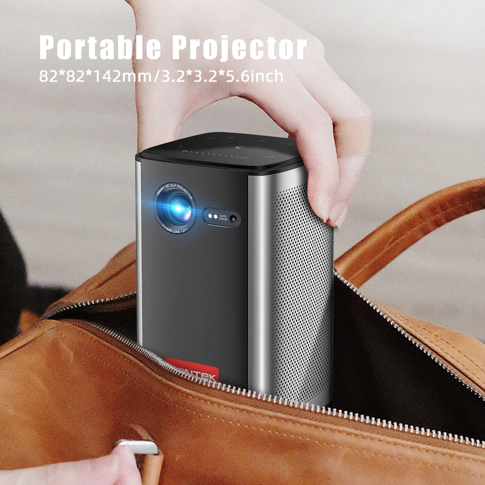Mini Outdoor Teaching Pocket Portable Smart Android 3D 4K Video 1080P Projector with Auto-Focus 8000mAh Li-Battery