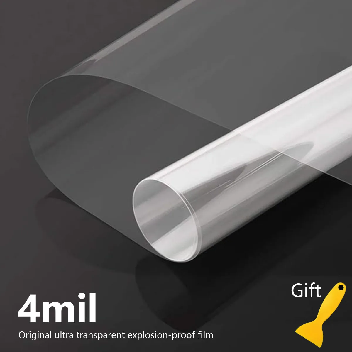 4 Mil Thicness Transparent HD Security Anti theft Window Film Shower Room Bathroom Window Door Explosion proof Tempered Film