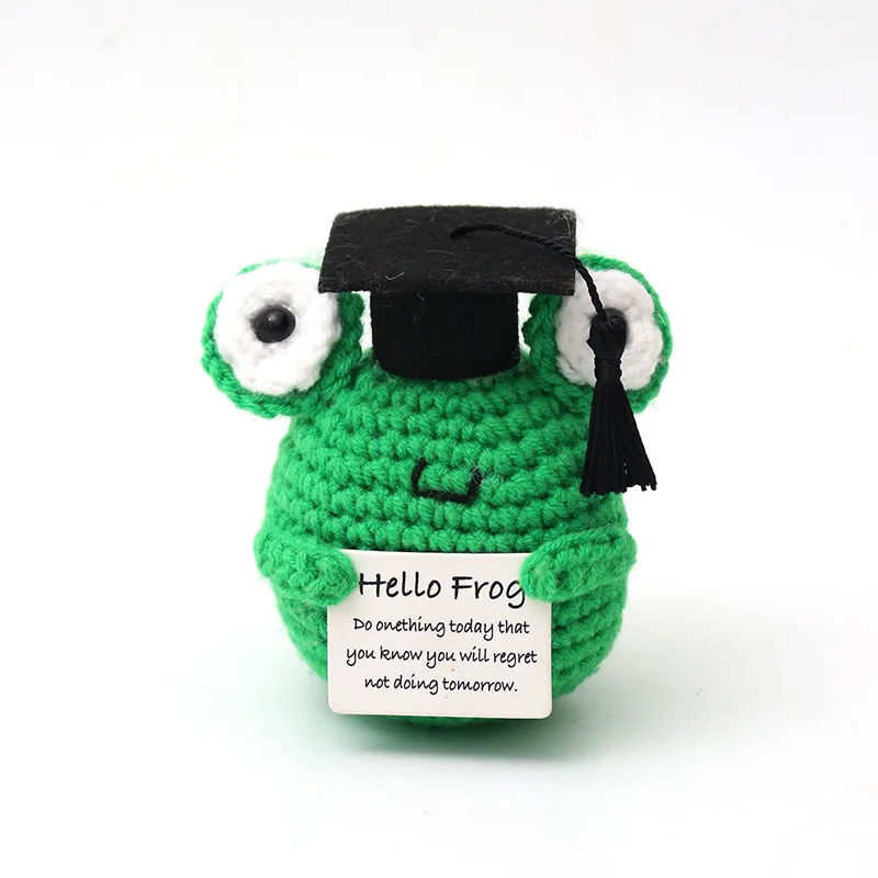 Plush Toy New Positive Energy Potato Hug Pocket Mini Handmade Plush Wool Knitting Doll with Card Funny Christams Gift Home Room Decoration