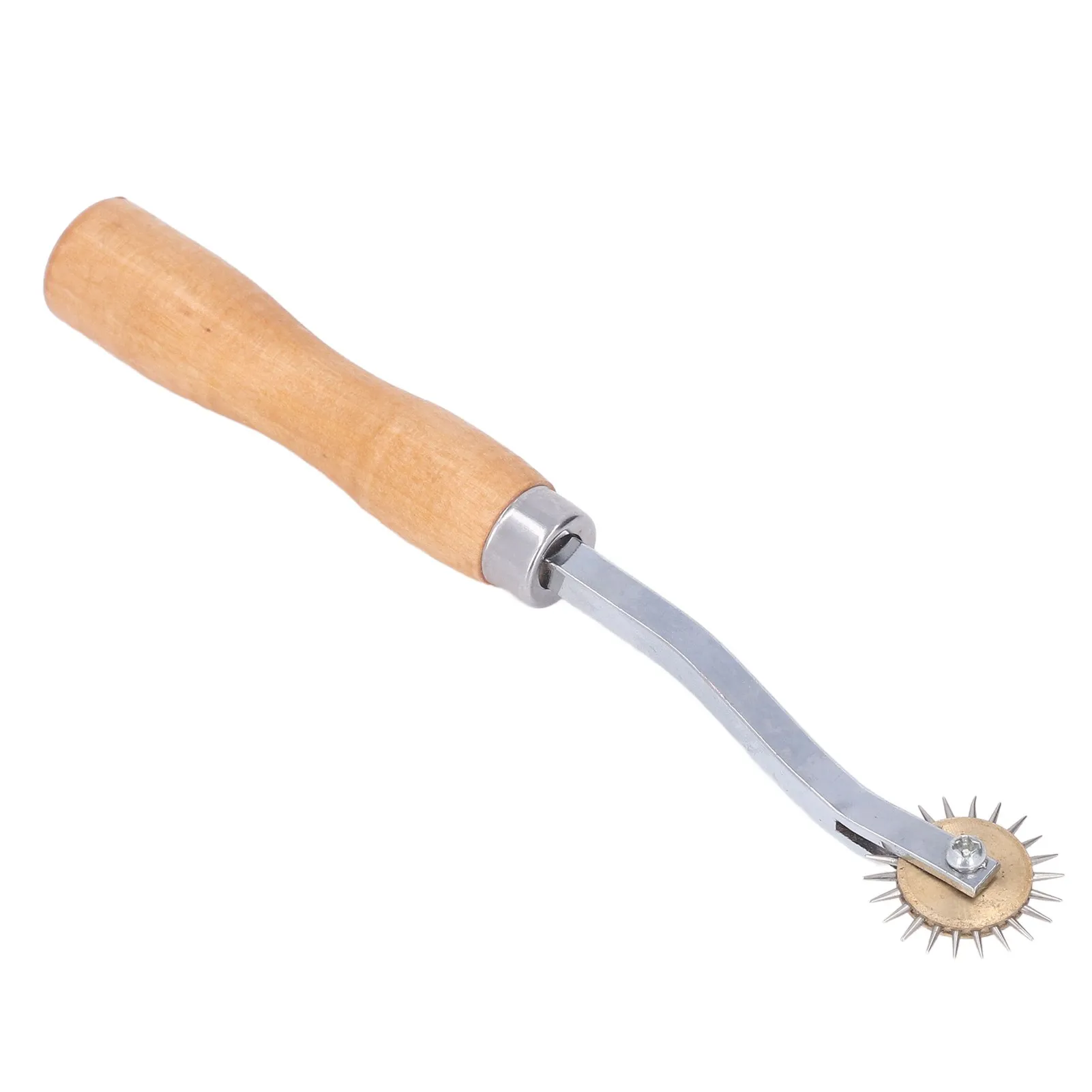 Tracing Wheel Wooden Handle Stamped Metal Pins Stainless Steel Pounce Wheel Incisive Wearable for Paper for Quilting Cloth