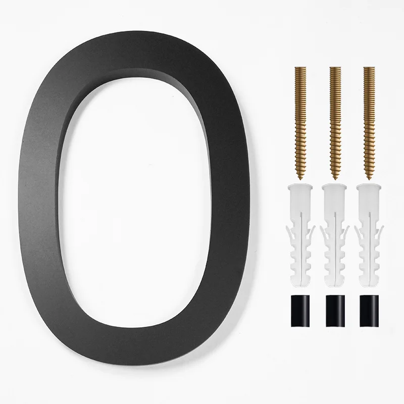 Floating sign House Number Letters Big Black Modern Door Alphabet Home Outdoor 0-9 Numbers Address Plaque Dash Slash Sign 125mm house number signs house numbers number plate door signs