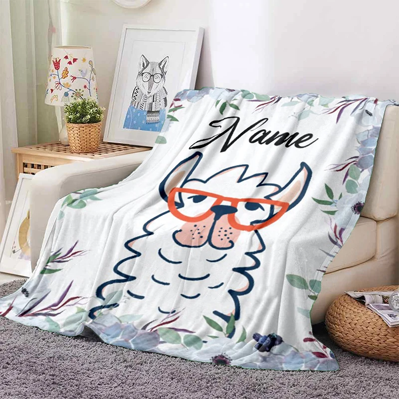 

Custom Blanket Custom Name Blanket Teens Girl Boy Personalized Family Friends Lovely Animals Throw Blanket Gift Blankets Flannel