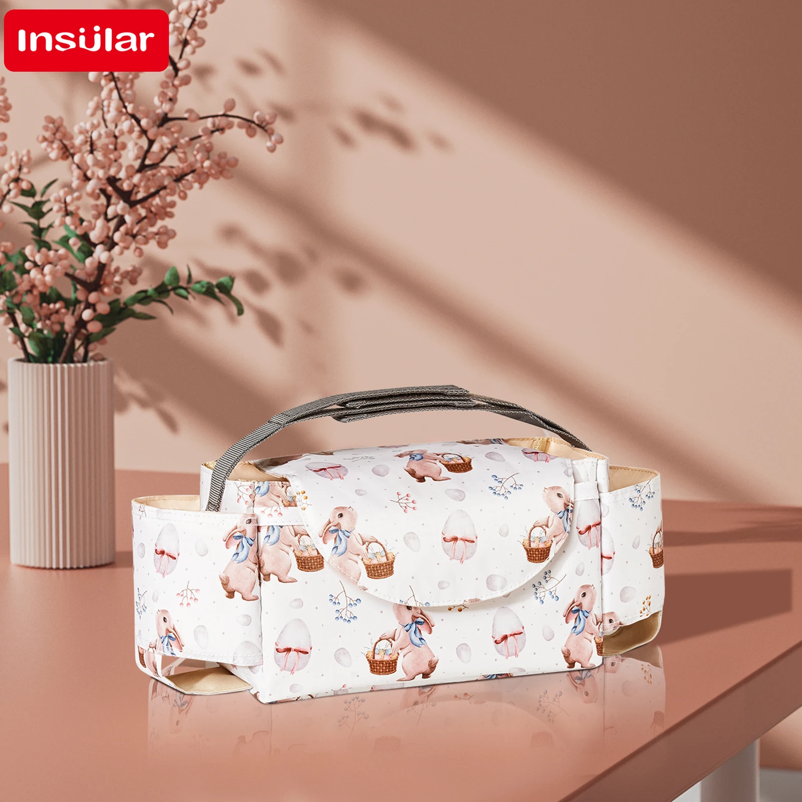 Diaper Bag Stroller Organizer Bags Stroller Bag Mommy Bag Diaper Baby Nappy Stroller Accessories Large Capacity Outdoor Travel Nappy Water Cup Holder