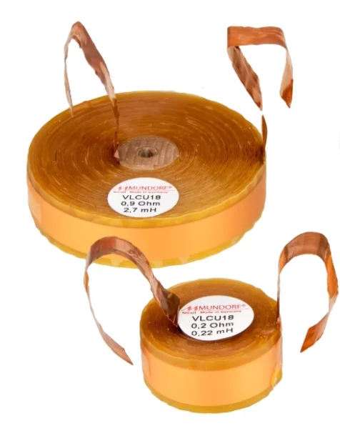 2 Pz/Lotto Tedesco Originale Mundorf Mcoil Vlcu18 Lamina Di Rame Gamma Di Carta 18Awg Serie 0.07Mm Divisore Induttore 0.1-10Mh Freeshipping