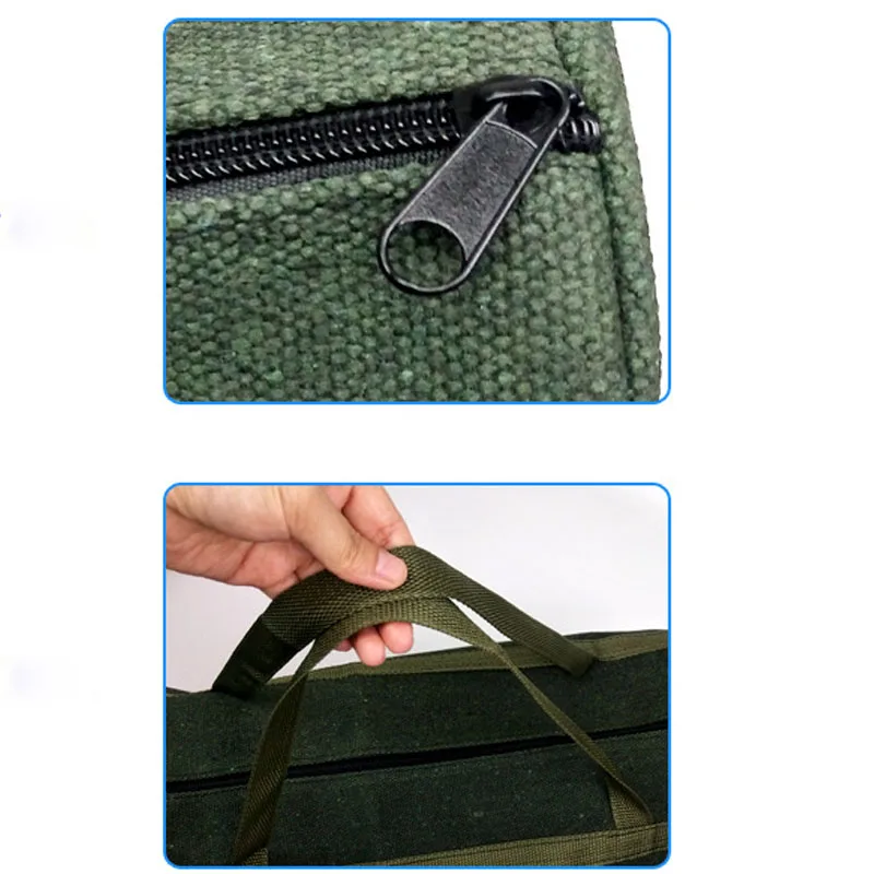 Thick Canvas Pouch Tool Bags Hand Tool Round Storage Organizer For Electrical Tool Tote Bag Screwdrivers Pliers Bag