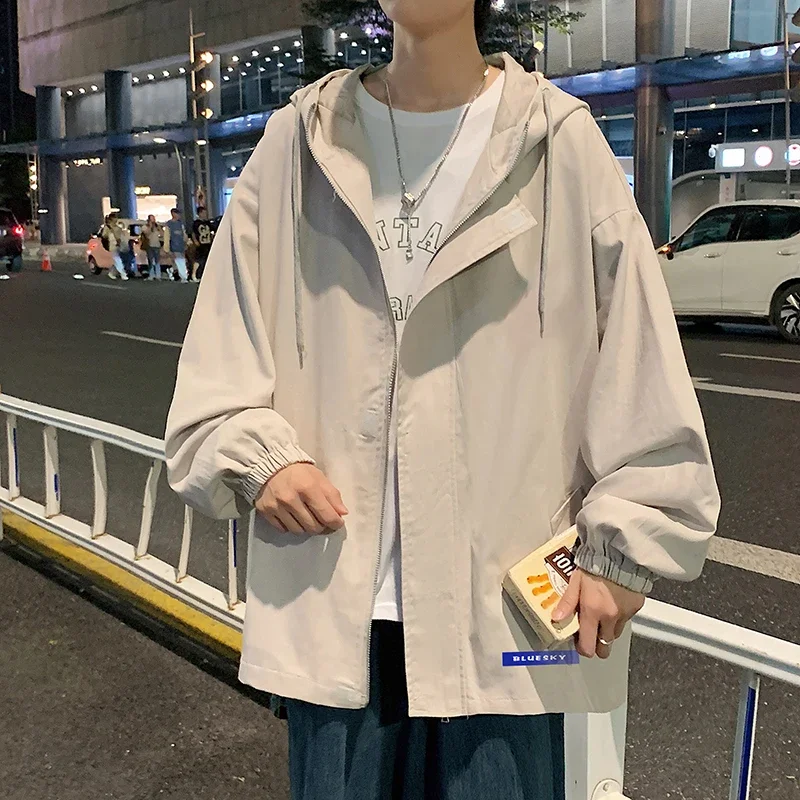 

Men's Oversized Jackets Cotton With Hat Letter Print Coat Casual Wear Autumn 5XL Safari Style Jacket For Men Clothes Outerwear