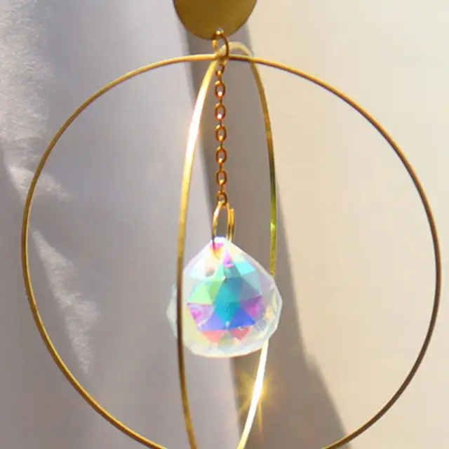 Kerti Napsütők Műszál Kristály Függő Medál Elegáns Dekoratív Ablak Függönyök Napkatcher Kert Dekoráció - Image 4