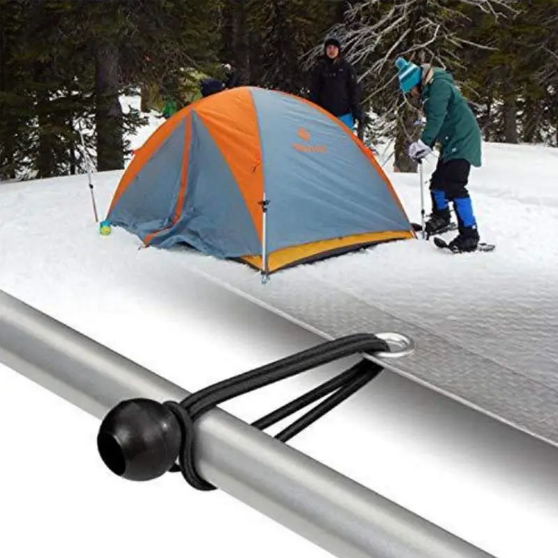 10 Pieces Elastic Tent Fix Cords Black Ball Bungee Loop Strap Tarpaulin Canopy Fixed Rope For Outdoor Camping outdoor tent ropes,camping tent accessories,camping tent fasteners,bungee cords