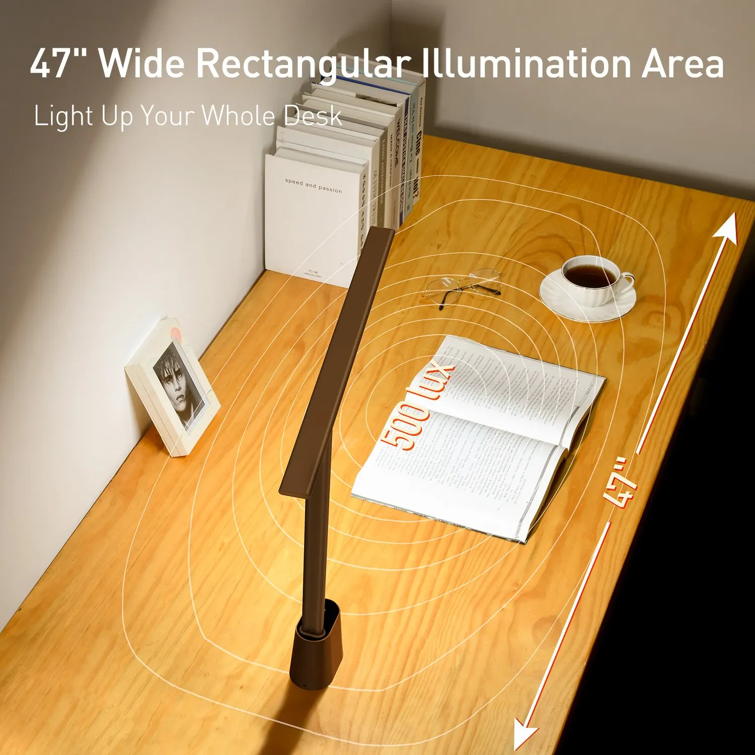 Baseus LED Desk Lamp Foldable Table Lamp Dimmable Study Office Bedside Light Smart Control Brightness Eye Protection Read Lamp 4