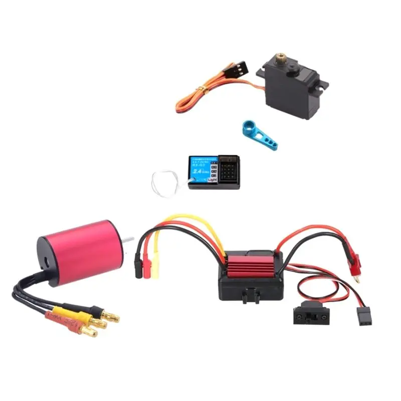 N68R--RC 자동차 브러시리스 모터 RC 자동차 금속 스티어링 서보 RC 자동차 35A 브러시리스 ESC RC 업그레이드 부품 RC 자동차 액세서리,RC 자동차 브러시리스 모터