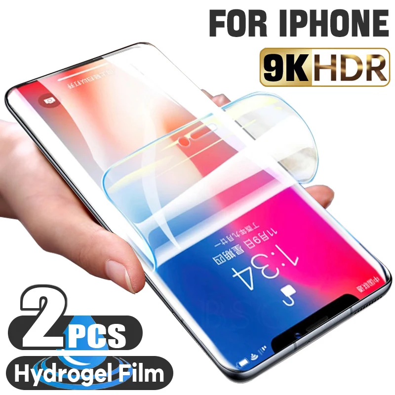 

2PCS Full Cover Hydrogel Film On The For iPhone 13 12 11 Pro Max Screen Protector On iPhone 11 12 13 Mini XS MAX XR X 6 7 8 Plus