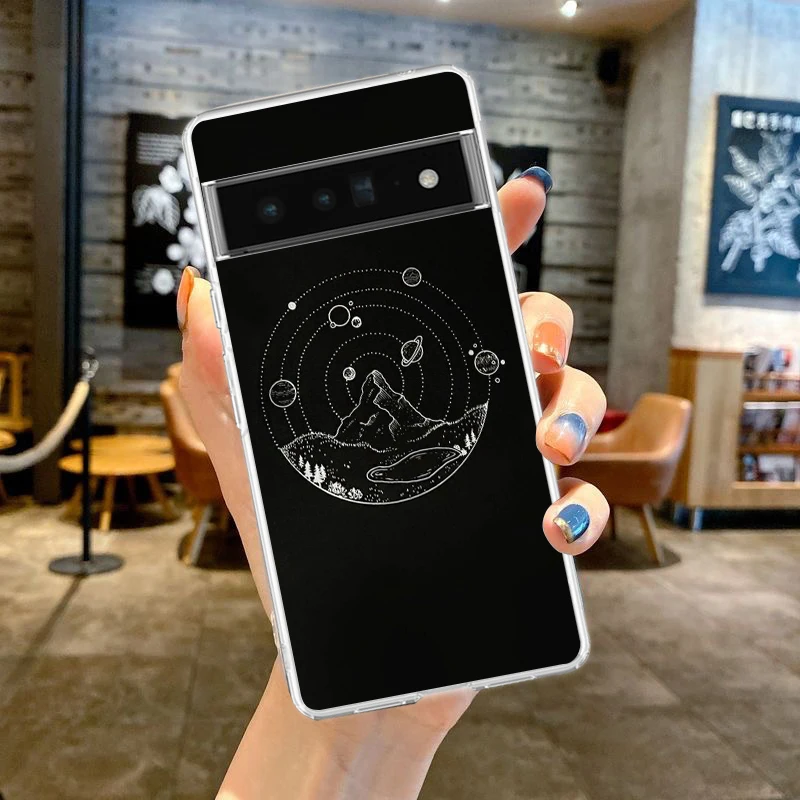 Starry Sky Shockproof Silicone Phone Case - Transparent Protective Cover