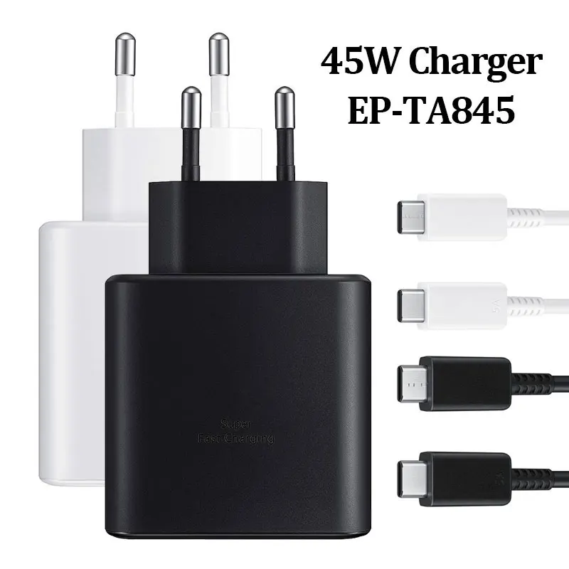 

S24 Charger 45W PD Super Fast Charging Power Adapter For Galaxy S24 S23 S22 S21 S20 Note 20 Ultra 10 Plus FE Z Flip Fold 5 4 3 2