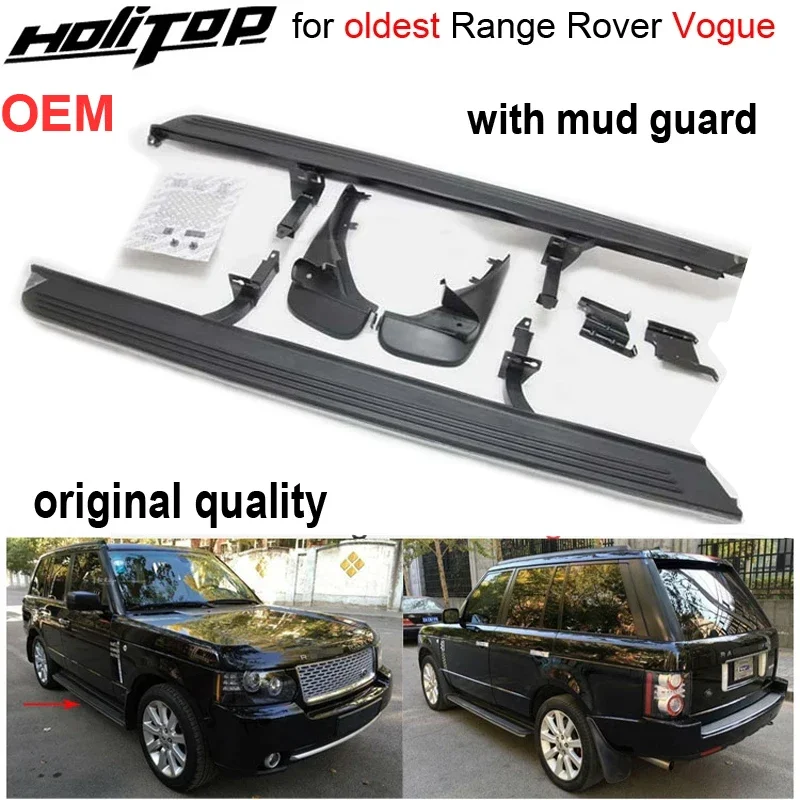 Auto side step foot bar running board for Land Rover Range Rover(Vogue) L322 2005-2012,superior quality,style,with mud guard