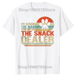 Father's Day Fur Dad Snack Dealer Tee - Unisex Short Sleeve Humor Shirt - XS (WHITE)
