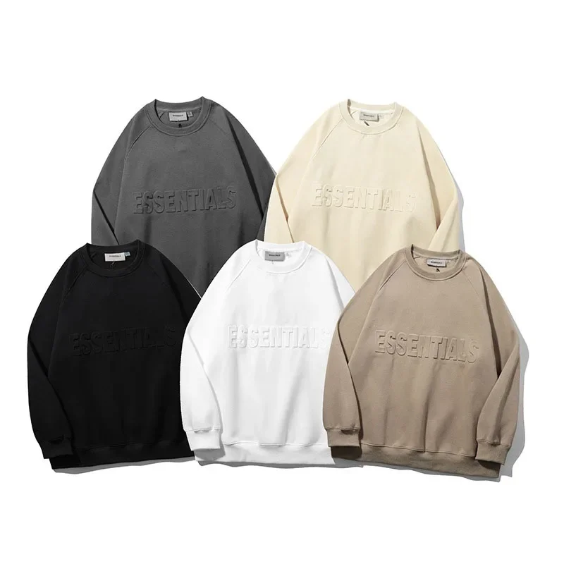 

Essentials New Autumn Winter Sweatshirt with Tag Plush Sweater Couple Hip Hop Leisure Luxury Brand Travel Long Sleeve T-shirt