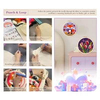20X20CM Sailing Lighthouse Scenery Punch Needle Frame Modern Artwork  Cloth For Punch Needle Gift Beginner Embroidery Kit 6