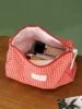 Plaid Makeup Bag Large Capacity Portable Cosmetic Bag For Women Girls Skincare Toiletry Bag Multifunctional Cute Wallet Pouch 6