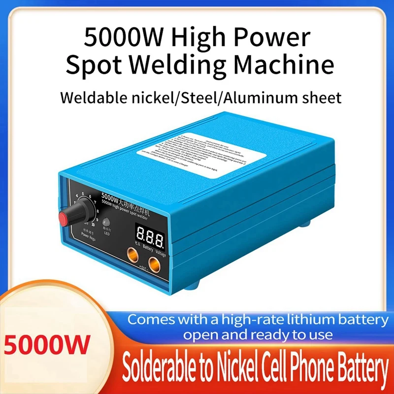 5000W High Power Handheld Spot Welder Mini Portable 0.28 Inch Display Screen 0 800A Current Spot