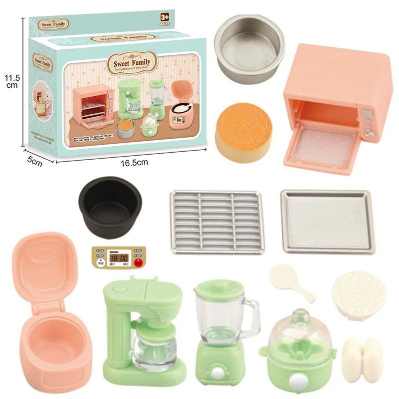 

1Set 1/6 1/12 Miniature Rice Cooker Microwave Oven Juicer Egg Steamer Kitchen Supplies Model Decor Toy Doll House Accessories