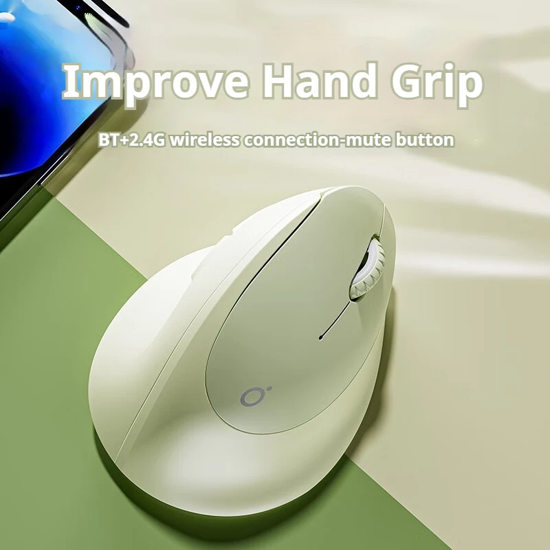 EWEADN Q7 Wireless BT + 2.4G Vertical Gaming Mouse 6 Buttons Silent Adjustable Sensitivity for Windows Laptop Office Work wireless mouse gaming mouse