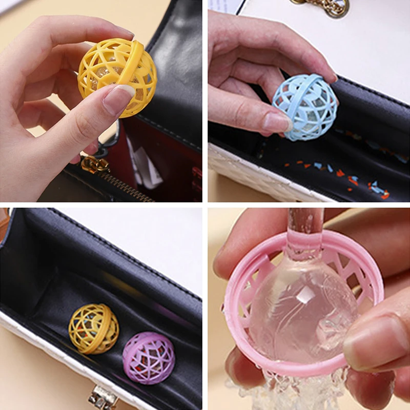 

Cleaning Balls For Handbags Shoulder Tote Bags Convenient Small Reusable Laundry Washing Balls Purses Cleaner Ball For Tote Purs