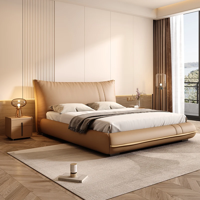

Technology cloth bed master bedroom double bed soft bag Nordic modern antibacterial cloth art bed 1.8m