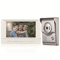 Sonnette vidéo filaire avec écran IPS de 7 pouces, 1000TVL, interphone visuel, caméra de visiophone 3