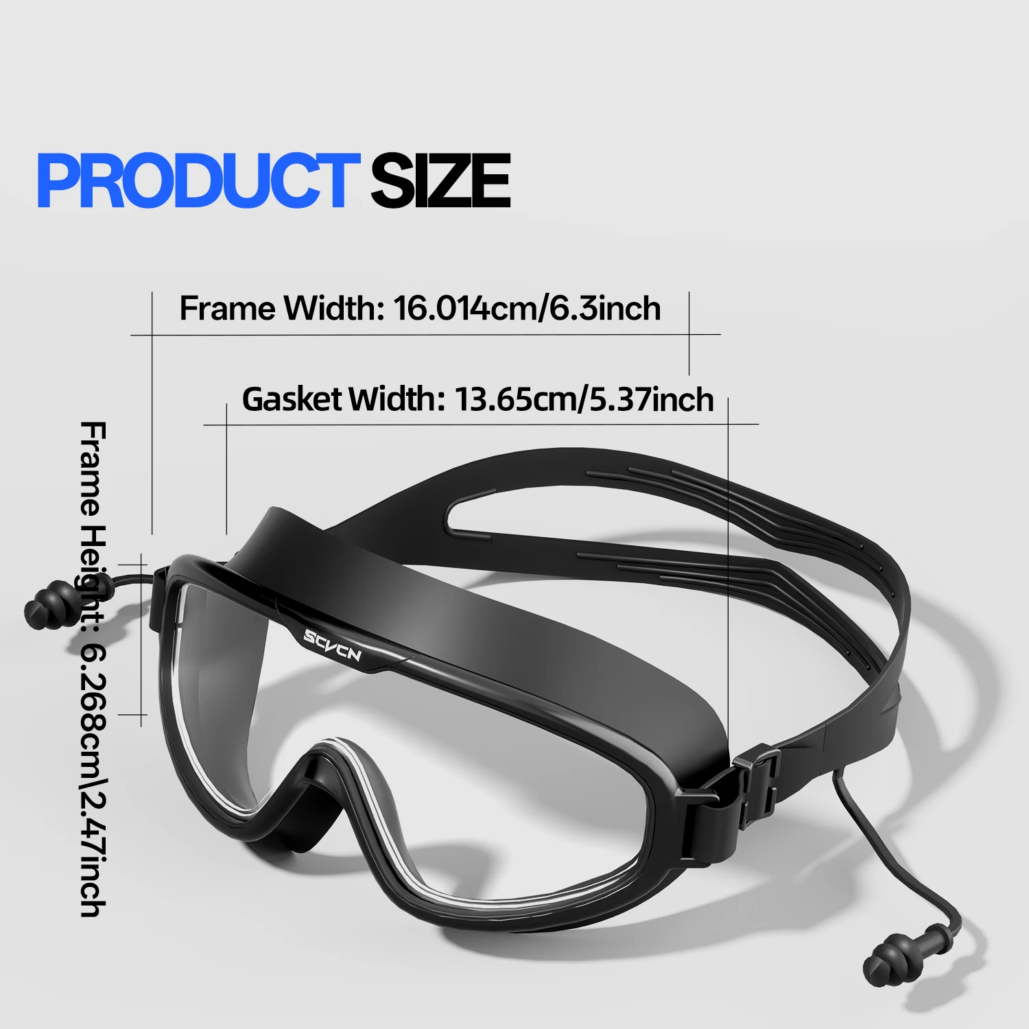 Scvcn Full Frame Swim Eyewear Clear Swimming Goggles Anti-fog Anti-ultraviolet Safe Water Lenses Accessories Triathlon Men Women
