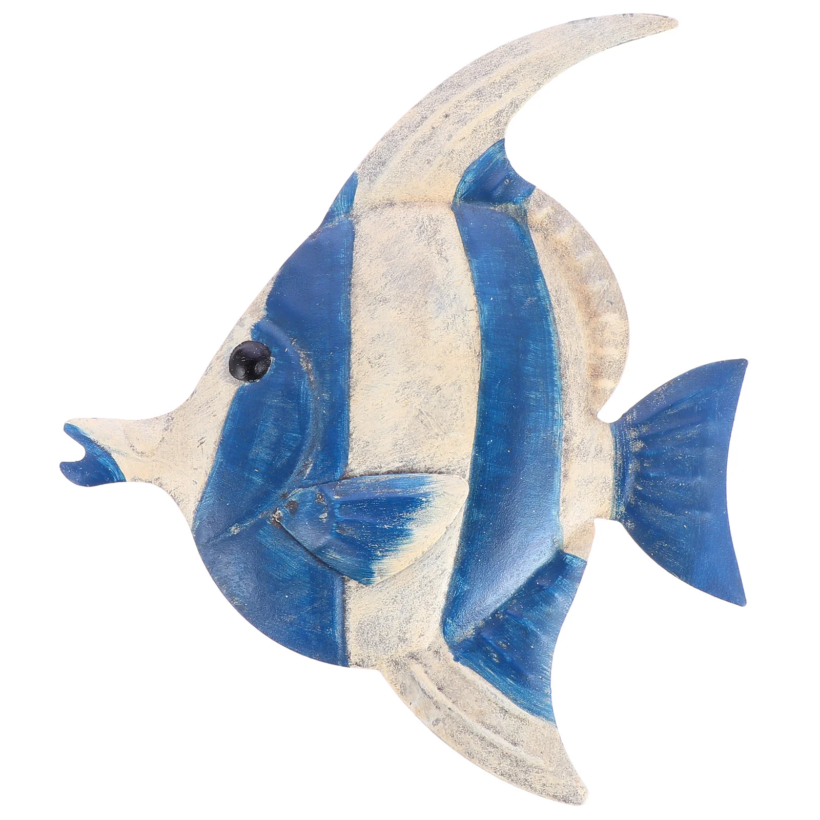 

Fashion Iron Fish Background Wall Decor Fish Sculpture Hanging Decoration