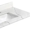 Bathroom Vanity Top with Undermount Rectangular Middle Sink and 4" Height Backsplash, Pre-Drilled 8 Inch Faucet Hole 5