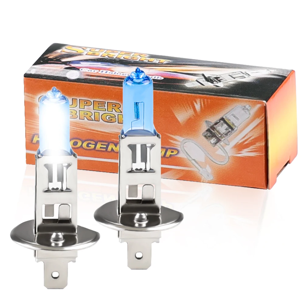 10PCS H1 12V Standard Super White Light Halogen Lamp 6000K Headlight Auto Fog Lamp 55W 100W Car Halogen Bulb Light Bulbs For Car 6
